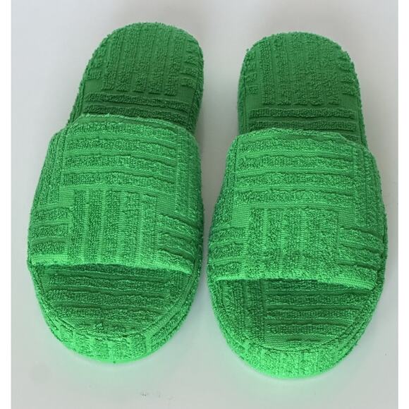 Bottega Veneta Intrecciato Geometric Sponge Slipper Green 8 US 660245 NIB $600 main image 5